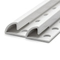6mm Plastic Tile Edge Matt Silver - 5 x 2.44m Lengths