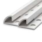 6mm Plastic Tile Edge Matt Silver - 5 x 2.44m Lengths