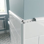 6mm Plastic Tile Edge Matt Silver - 5 x 2.44m Lengths