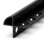 Black PVC Tile Trim 8mm - Pack of 5, 2.44m Each