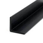 Black 25mm PVC Angle Trim - 25 x 2.44m Lengths for Corner Protection