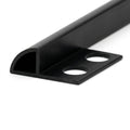 Black PVC Tile Edge Trim - 6mm x 25 x 2.44m Lengths