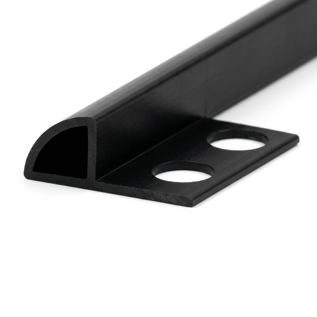 Black PVC Tile Edge Trim - 6mm x 25 x 2.44m Lengths
