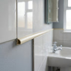 6mm Plastic Tile Edge Soft Cream - 25 x 2.44m Lengths