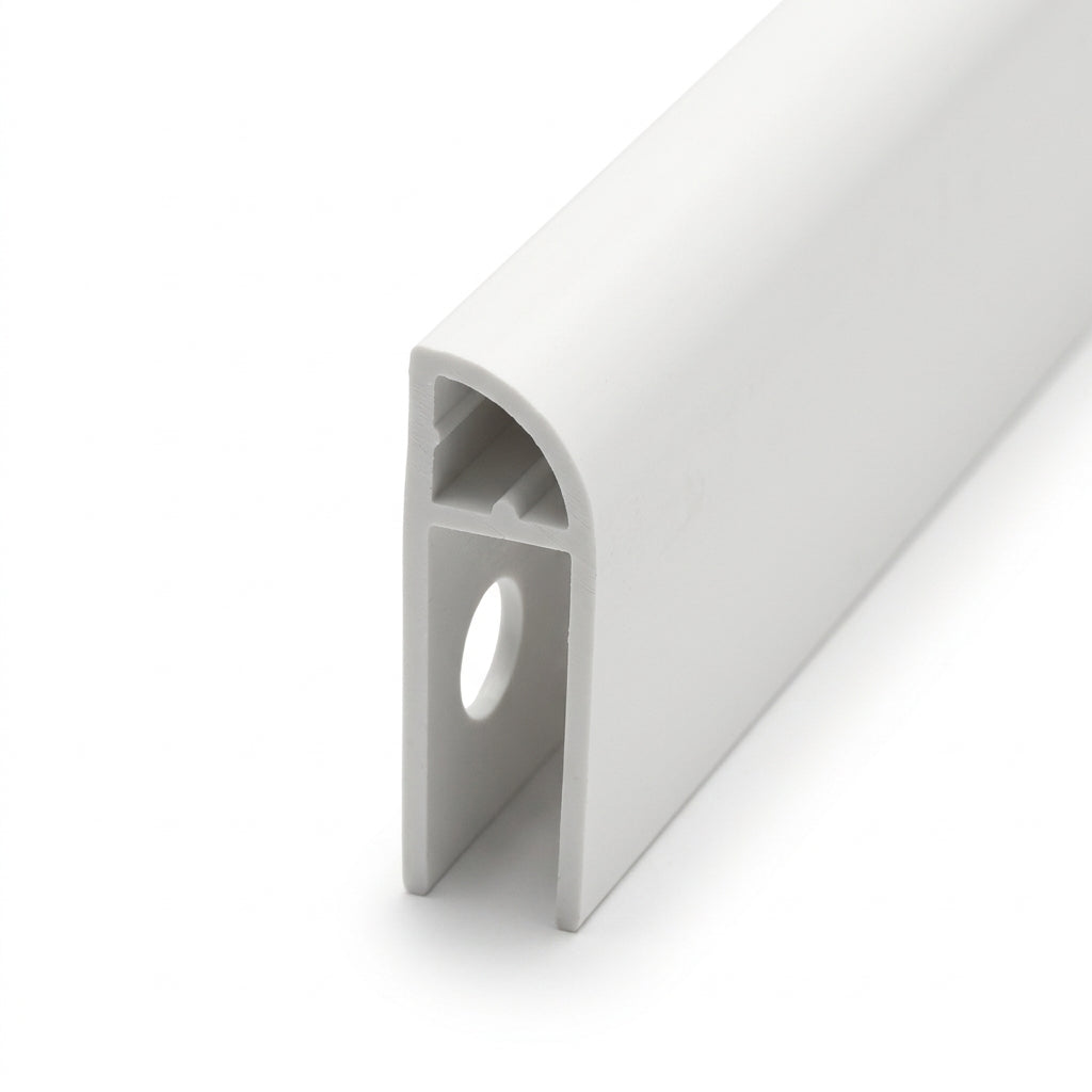 8mm Plastic Tile Edge Ivory - 25 x 2.44m Lengths