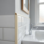 8mm Plastic Tile Edge Soft Cream - 25 x 2.44m Lengths
