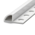White PVC Tile Edge Trim 10mm - Pack of 100 x 2.44m Lengths