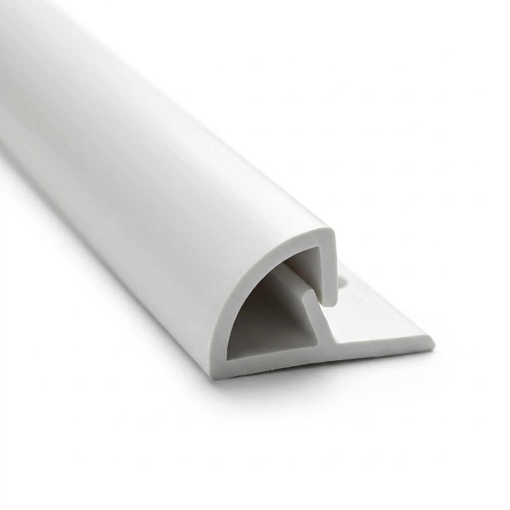 Champagne Plastic Tile Trims - 10mm x 25 x 2.44m Lengths