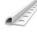 12mm Plastic Tile Edge White - 25 x 2.44m Lengths